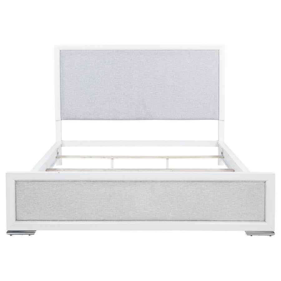 Gracemont 57-inch California King Panel Bed Grey and White - Home & Sleep Outlet