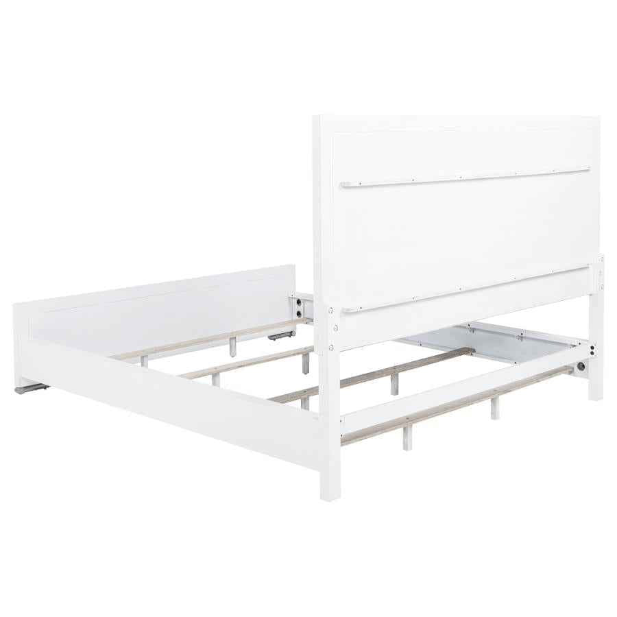 Gracemont 57-inch California King Panel Bed Grey and White - Home & Sleep Outlet