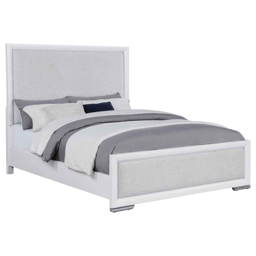 Gracemont 57-inch Queen Panel Bed Grey and White - Home & Sleep Outlet
