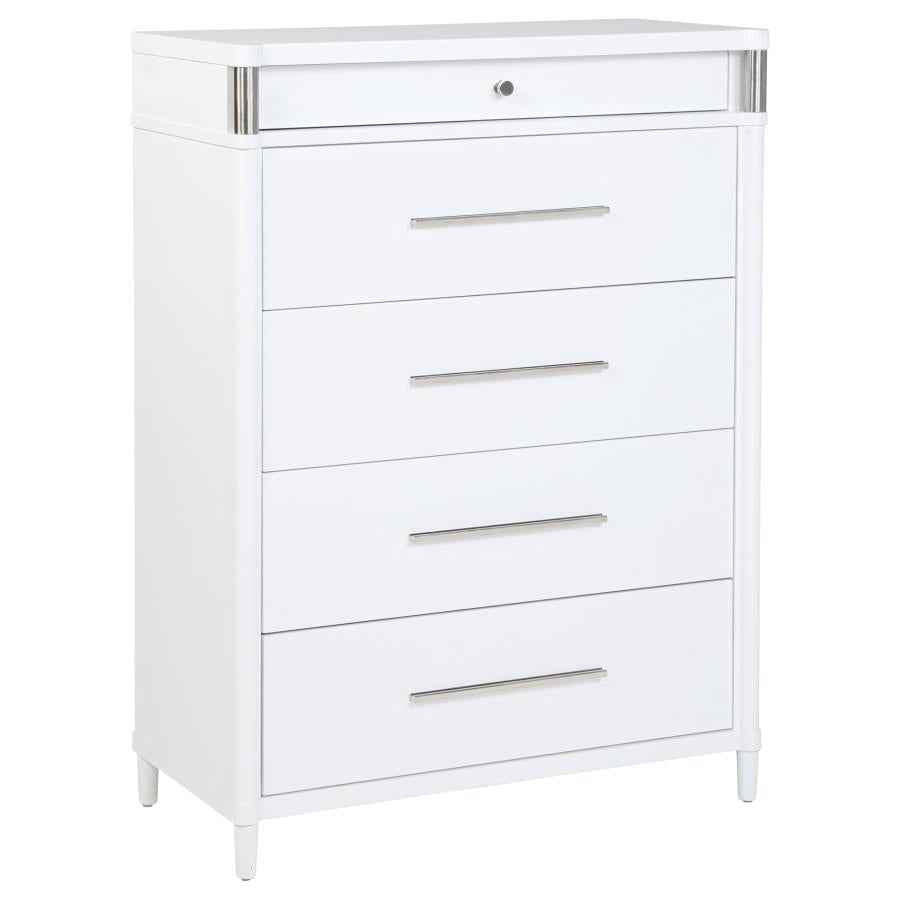 Gracemont 5-drawer Bedroom Chest of Drawers White - Home & Sleep Outlet