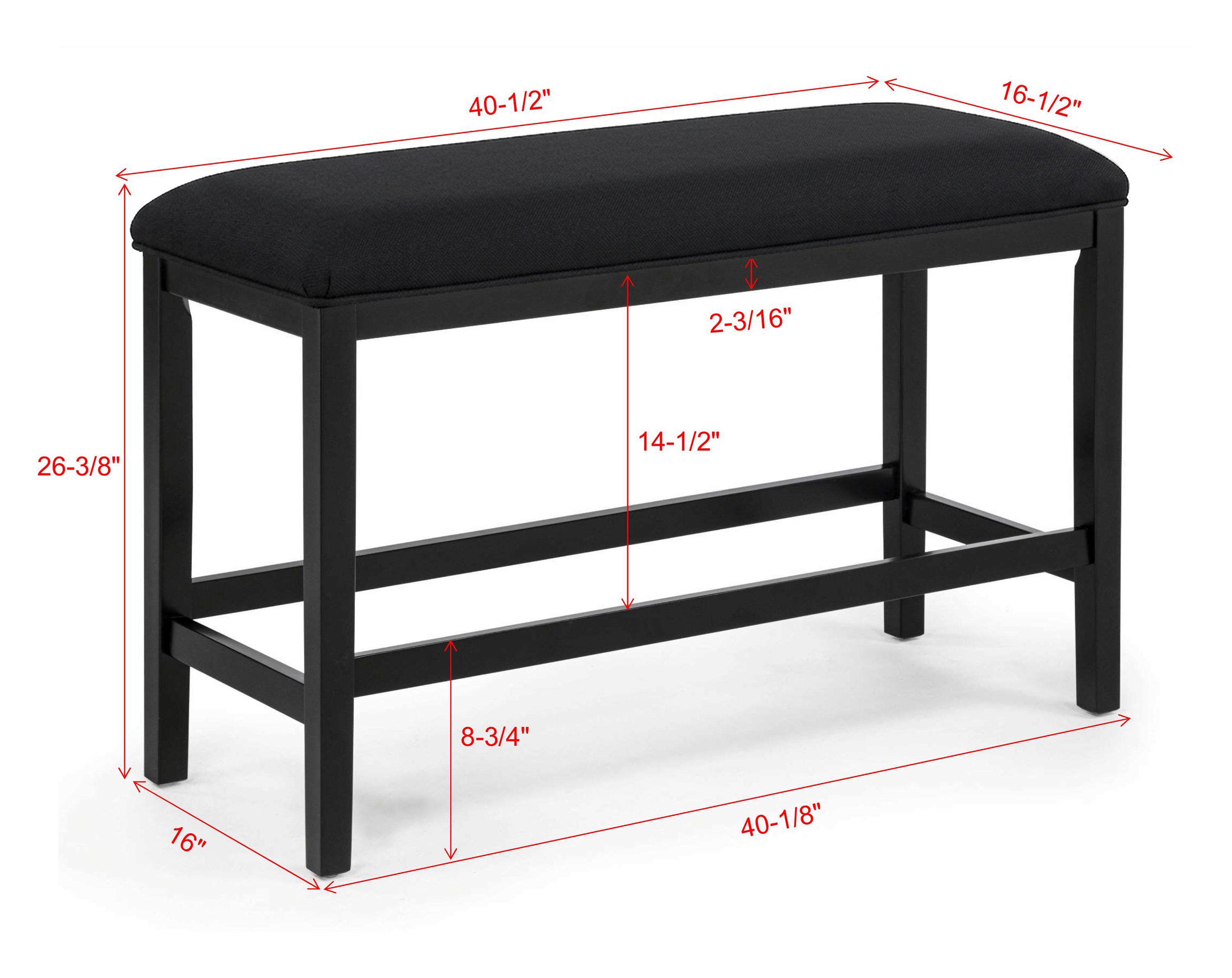 SEBASTIAN 2725BK-6P (6-Piece Counter Dining Set)