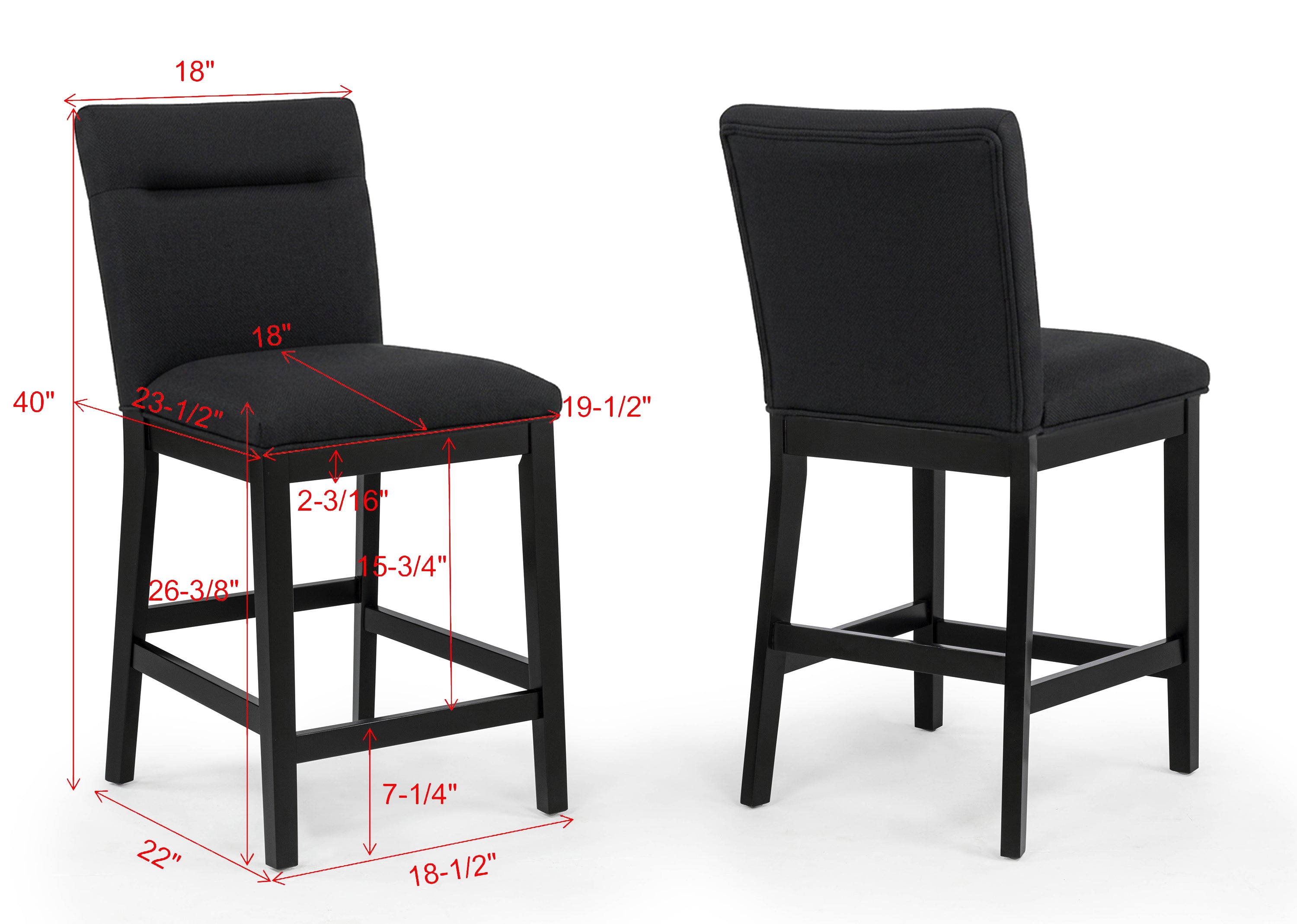 SEBASTIAN 2725BK-6P (6-Piece Counter Dining Set)
