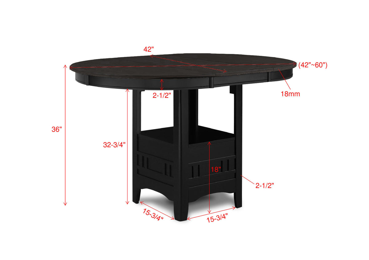 HARTWELL 2795BK-5P (5-Piece Counter Dining Set)