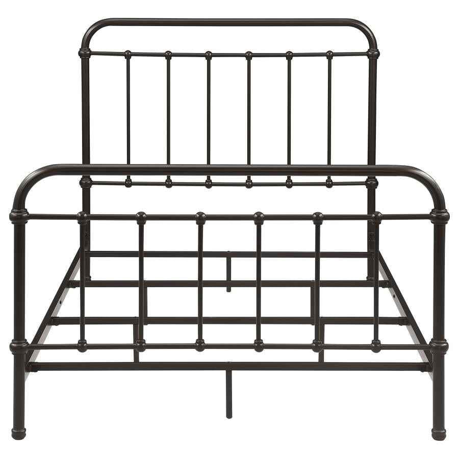 Livingston Metal Full Open Frame Bed Dark Bronze