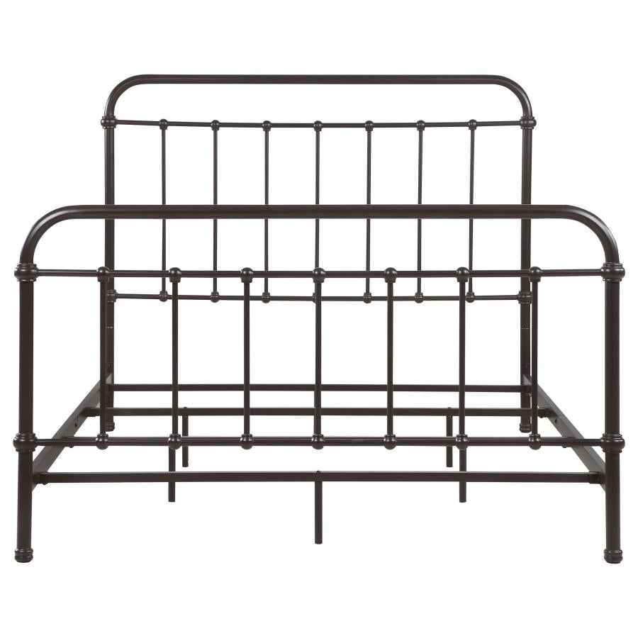 Livingston Metal Queen Open Frame Bed Dark Bronze