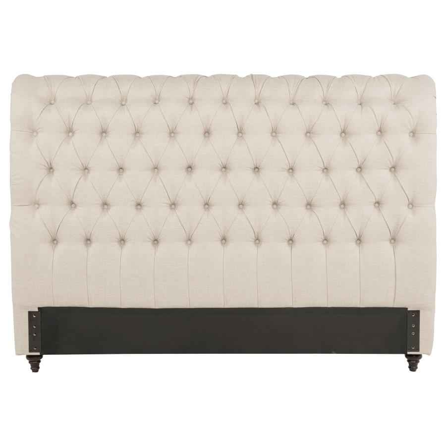 Devon 57-inch Upholstered Full Headboard Beige