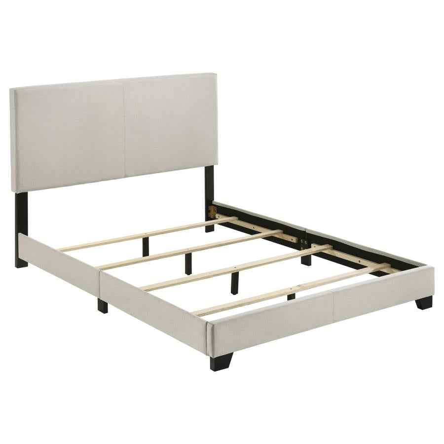 Dorian Fabric Upholstered Full Panel Bed Cream