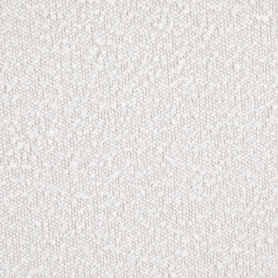 Nala Eastern King Bouclé Upholstered Platform Bed Cream