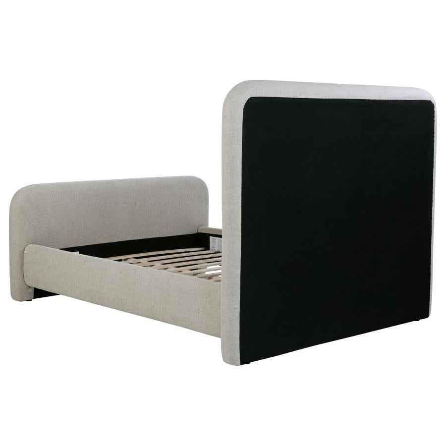 Wren Upholstered Queen Panel Bed Grey