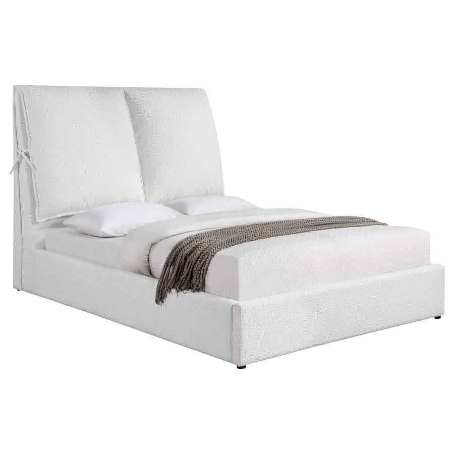 Gwendoline Upholstered Queen Panel Bed White - Home & Sleep Outlet