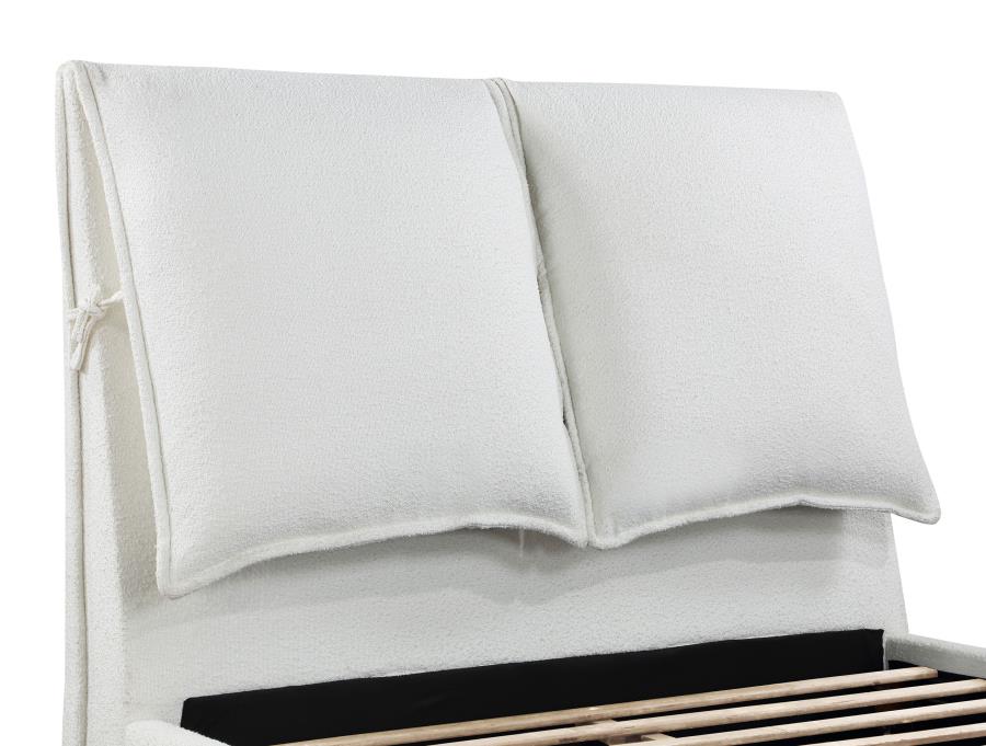 Gwendoline Upholstered Queen Panel Bed White - Home & Sleep Outlet
