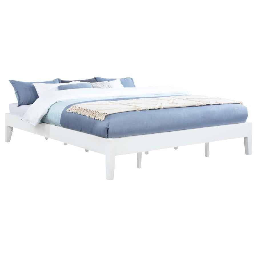 Hounslow California King Universal Platform Bed White - Home & Sleep Outlet