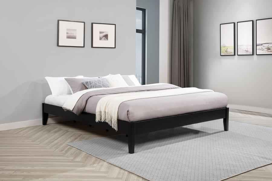 Hounslow Eastern King Universal Platform Bed Black - Home & Sleep Outlet