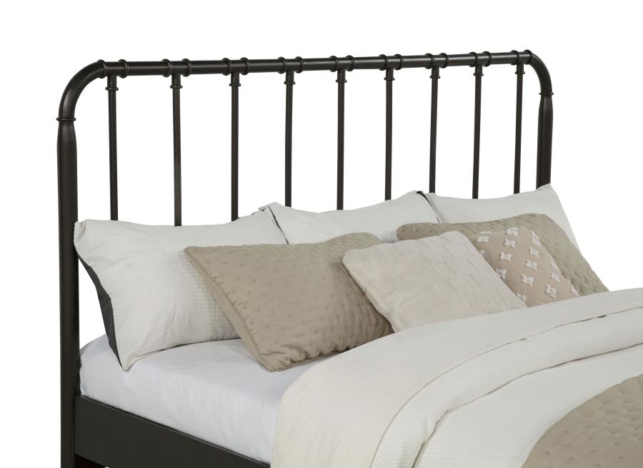 Rocco All Wood Water Pipe Open Frame Eastern King Bed Dark Bronze - Home & Sleep Outlet