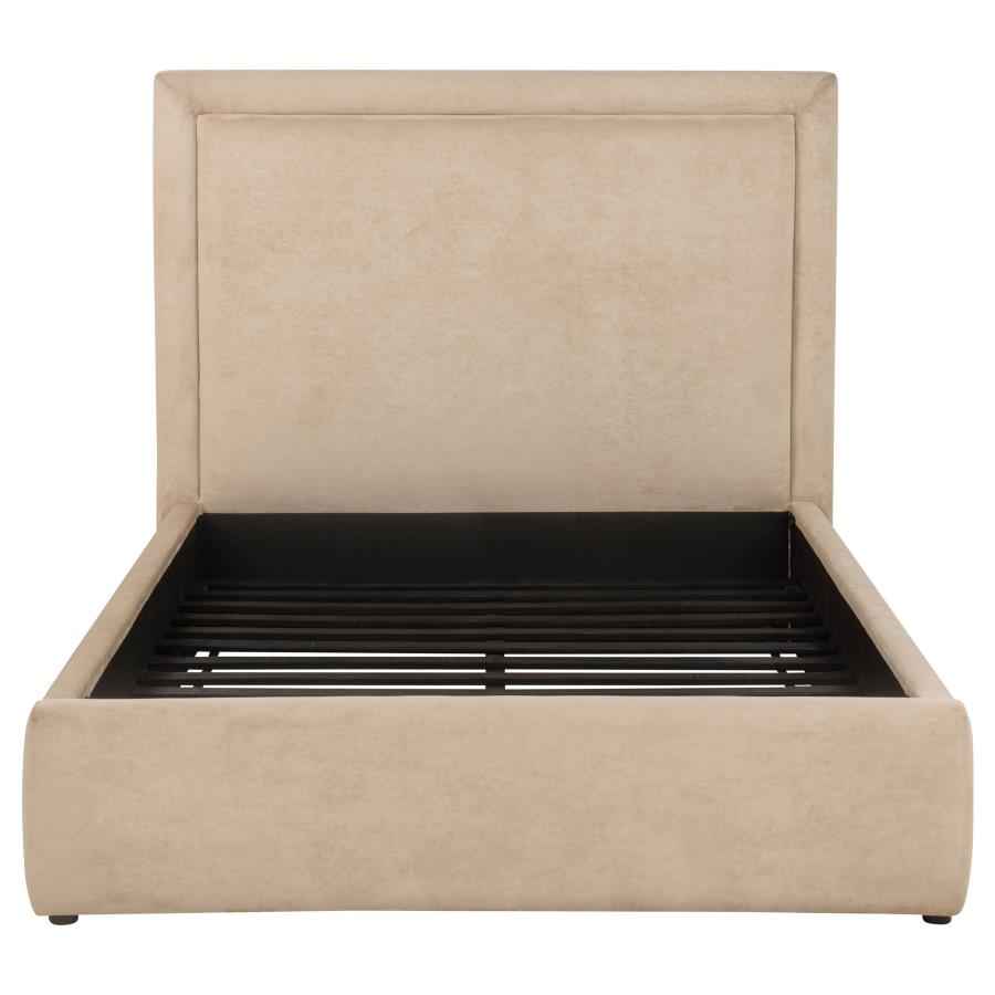 Lawson 54-inch Upholstered Full Platform Bed Light Saddle