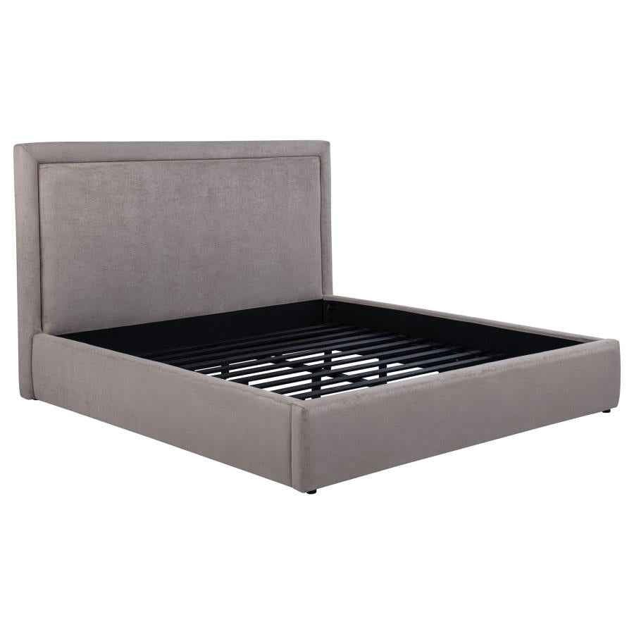 Lawson 54-inch Upholstered Eastern King Platform Bed Mushroom