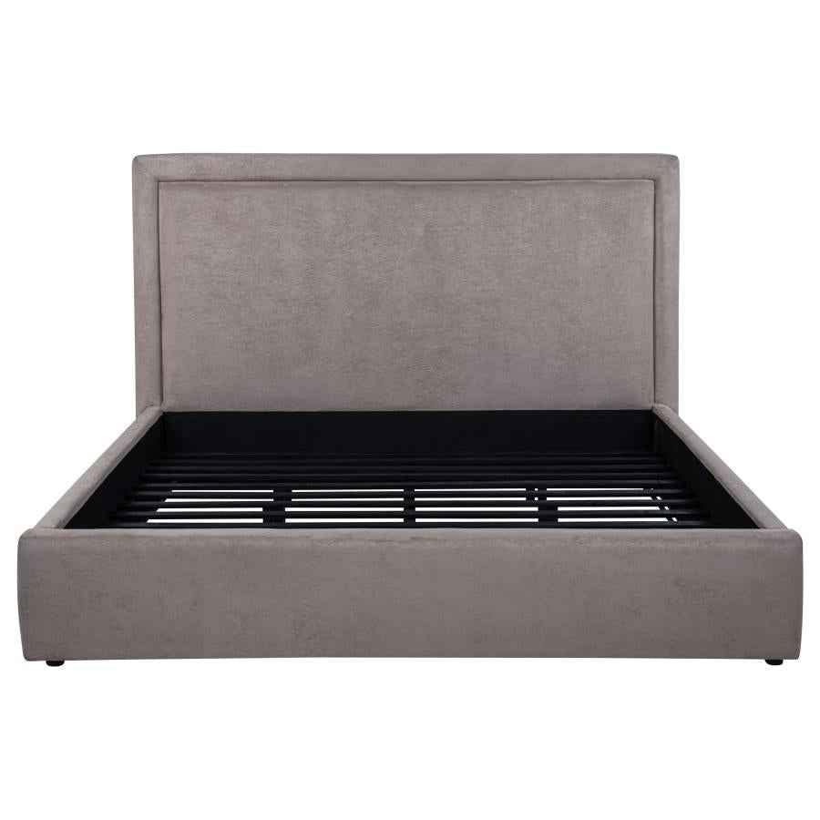 Lawson 54-inch Upholstered Eastern King Platform Bed Mushroom