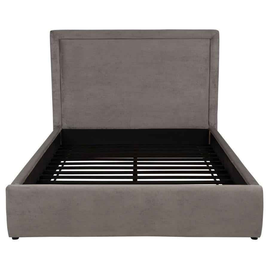 Lawson 54-inch Upholstered Queen Platform Bed Mushroom