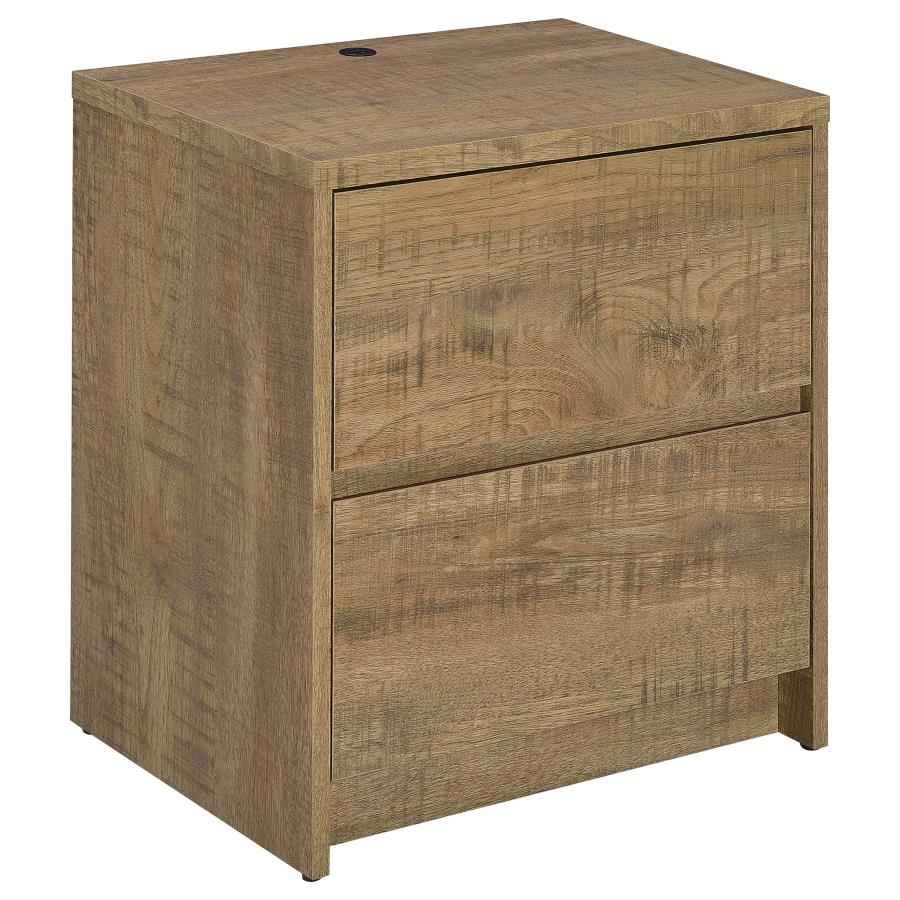 Westpark 2-drawer Nightstand LED Lights and USB Mango