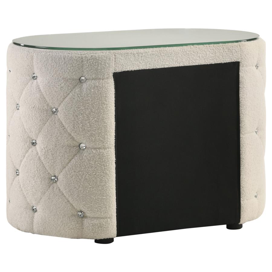 Sonya 5-piece Upholstered Queen Bedroom Set Ivory