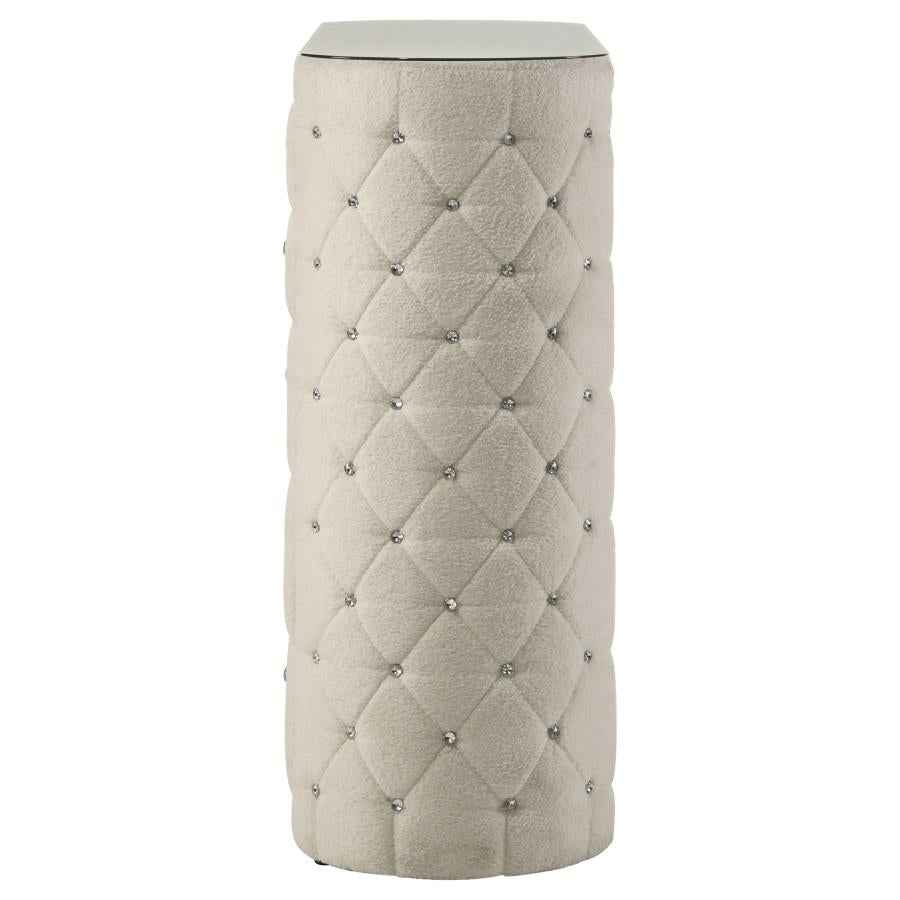 Sonya 5-drawer Upholstered Bedroom Chest of Drawers Ivory