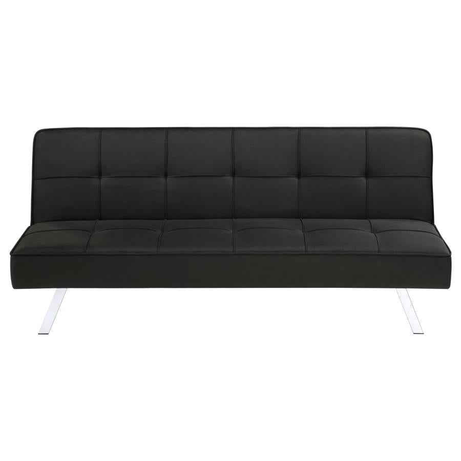 Joel Upholstered Tufted Convertible Sofa Bed Black - Home & Sleep Outlet