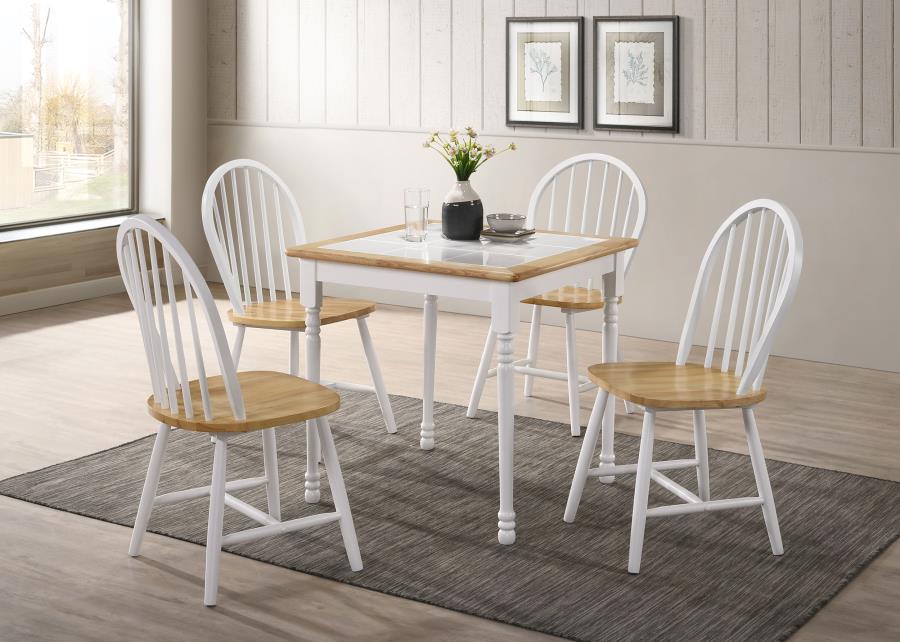 Cinder Wood Dining Side Chair White (Set of 4) - Home & Sleep Outlet