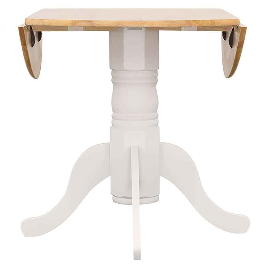 Allison 5-piece Round Drop Leaf Dining Table Set White - Home & Sleep Outlet