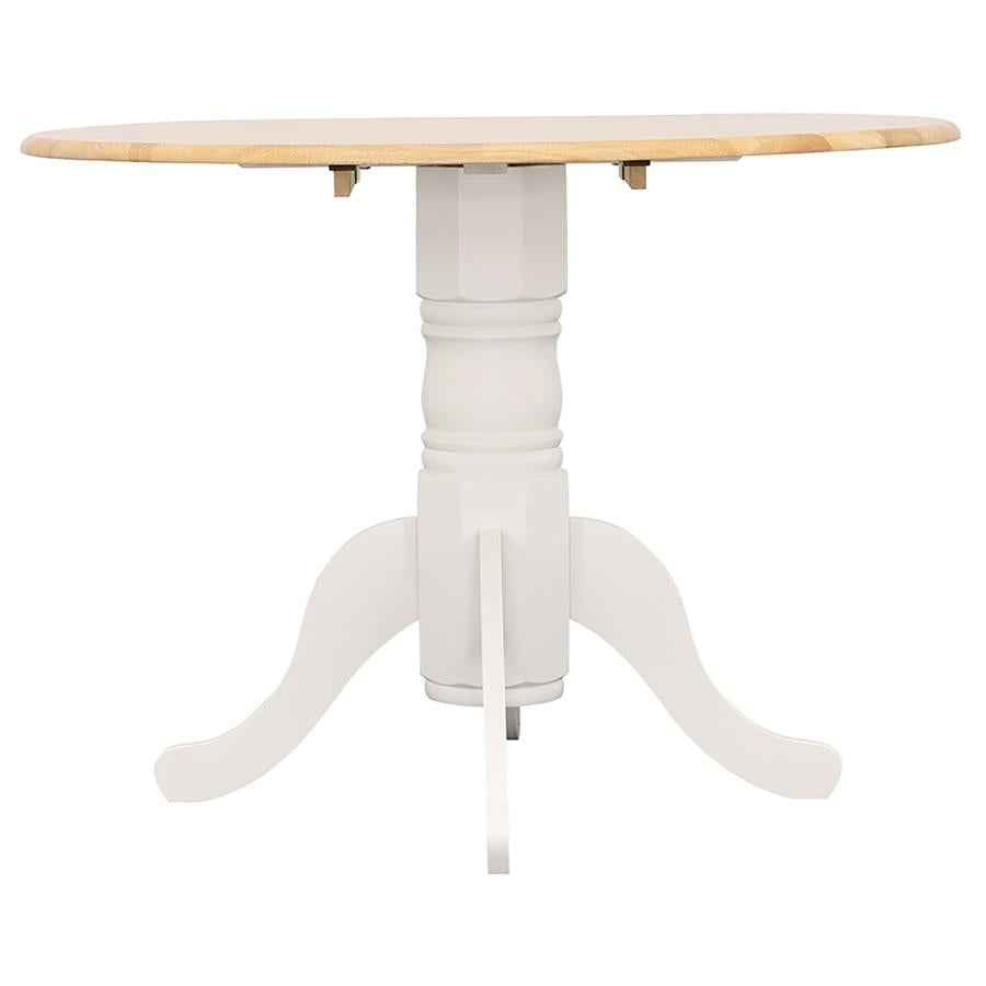 Allison Round 40-inch Drop Leaf Extension Dining Table White - Home & Sleep Outlet