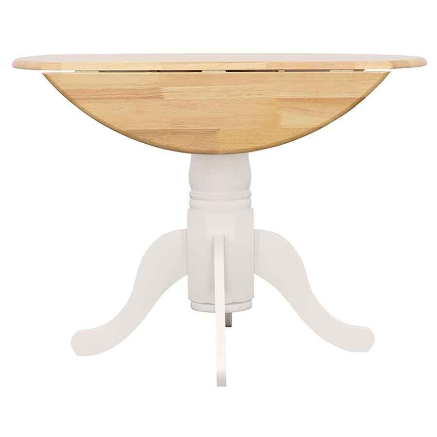 Allison Round 40-inch Drop Leaf Extension Dining Table White - Home & Sleep Outlet