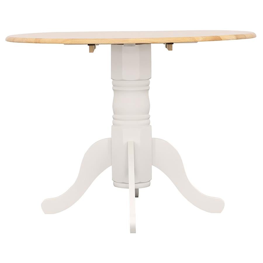 Allison Round 40-inch Drop Leaf Extension Dining Table White - Home & Sleep Outlet