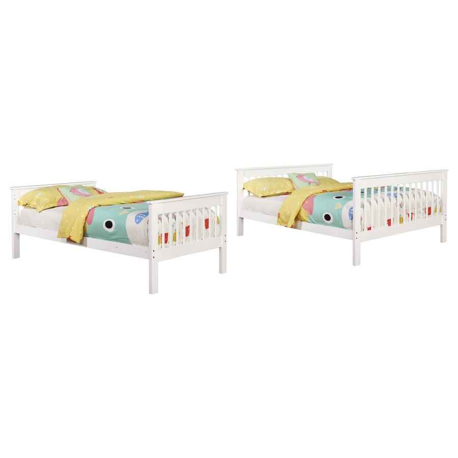 Chapman Wood Twin Over Full Bunk Bed White - Home & Sleep Outlet