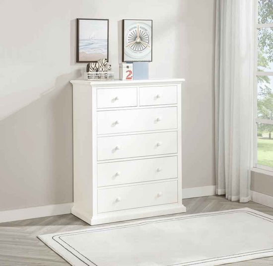 Sumerlin 6-drawer Bedroom Chest of Drawers White
