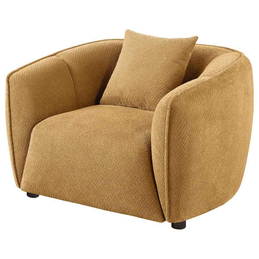 Aleisha Fabric Upholstered Accent Chair Mustard Yellow