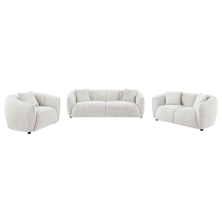 Aleisha 3-piece Fabric Upholstered Sofa Set Sand