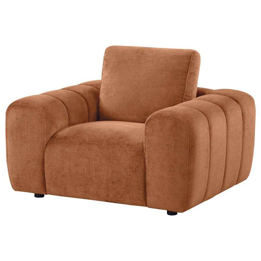 Burnett Chenille Upholstered Accent Chair Burnt Orange