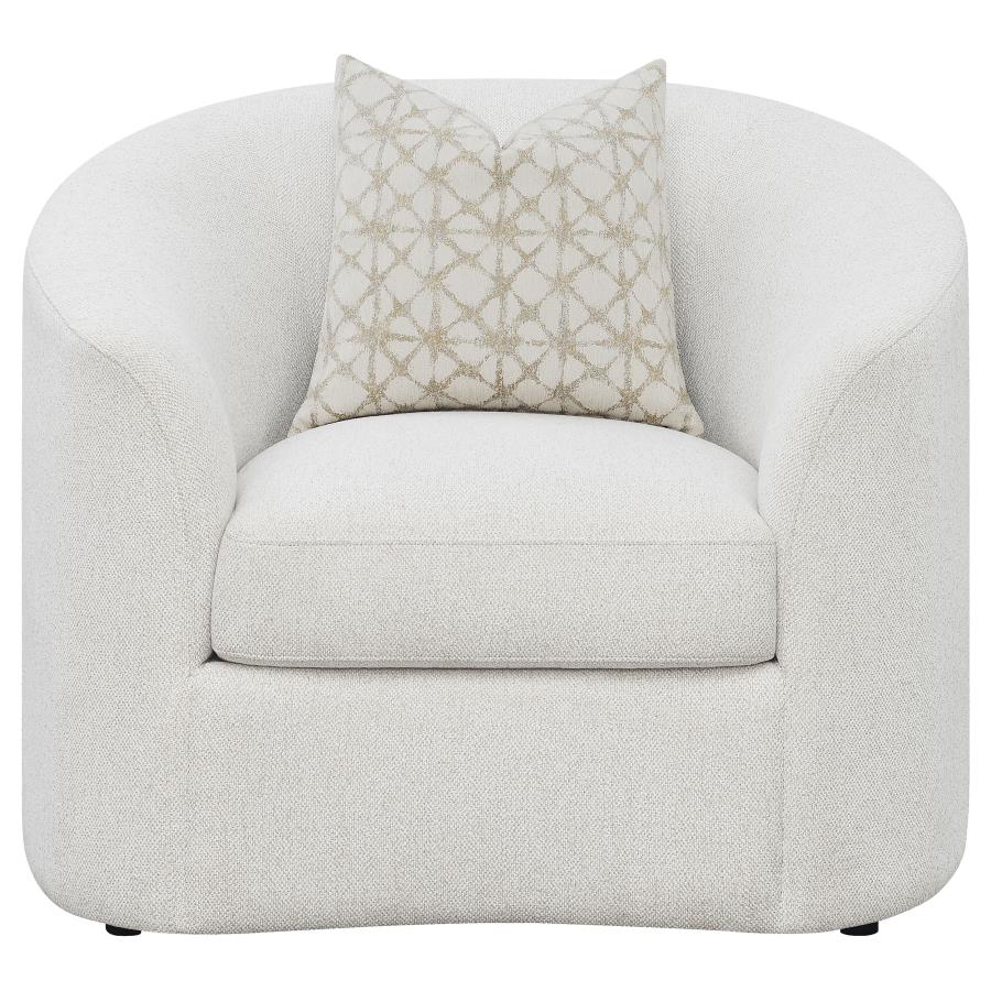 Rainn 3-piece Boucle Upholstered Sloped Arm Sofa Set Latte