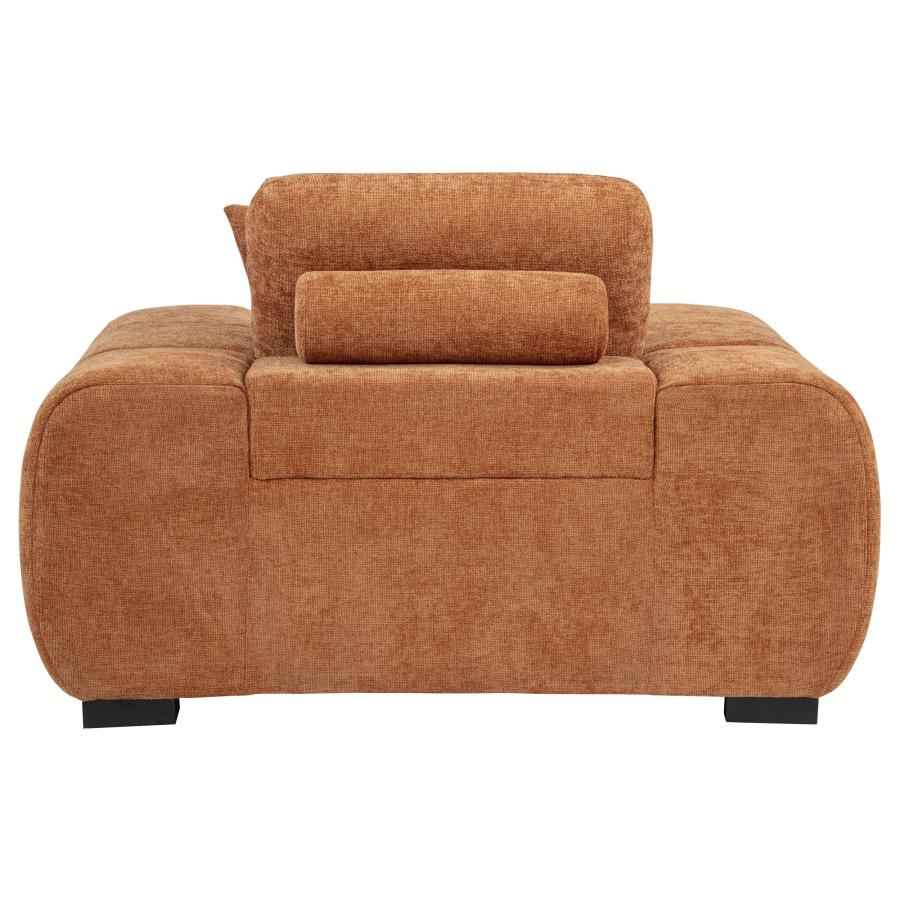 Octavia Upholstered Track Arm Accent Chair Orange