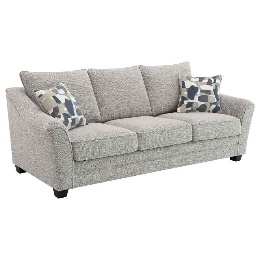 Tomkins 3-piece Boucle Upholstered Sofa Set Light Grey - Home & Sleep Outlet