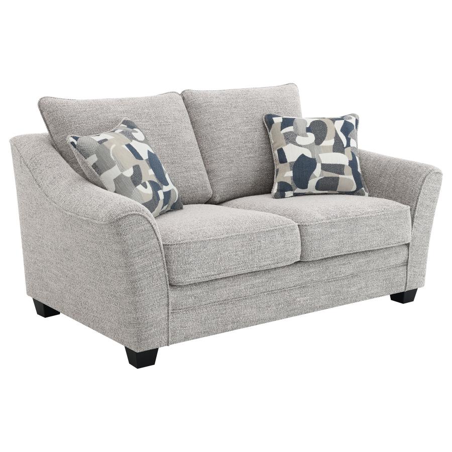 Tomkins 3-piece Boucle Upholstered Sofa Set Light Grey - Home & Sleep Outlet