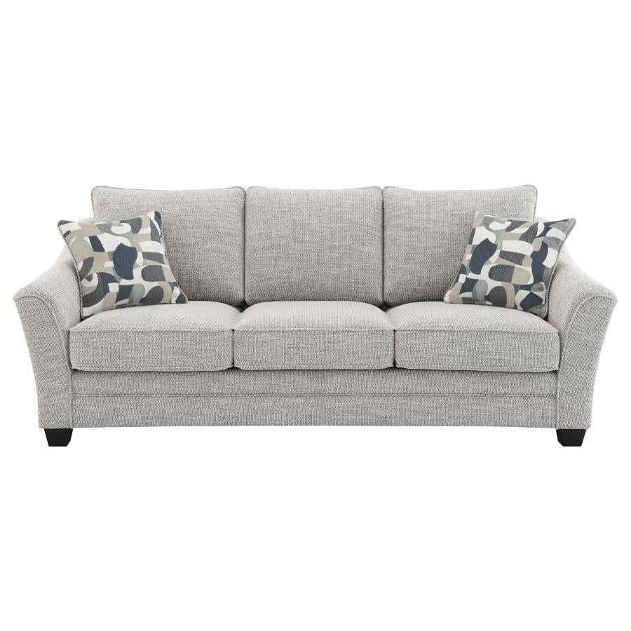 Tomkins Boucle Upholstered Sofa Light Grey - Home & Sleep Outlet