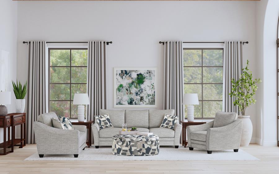 Tomkins Boucle Upholstered Sofa Light Grey - Home & Sleep Outlet