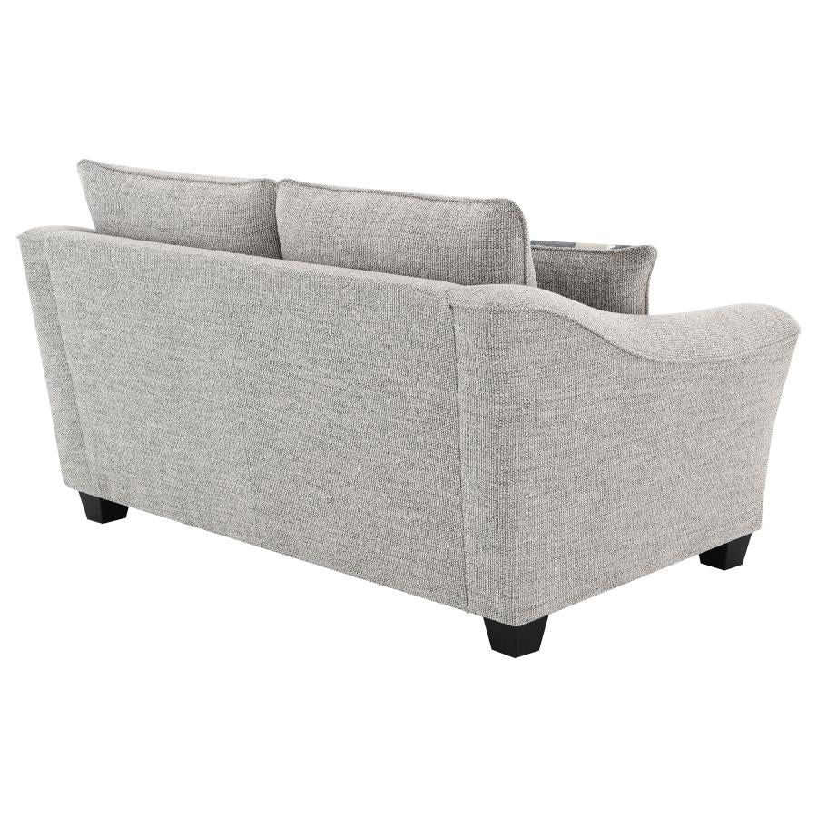 Tomkins Boucle Upholstered Loveseat Light Grey - Home & Sleep Outlet