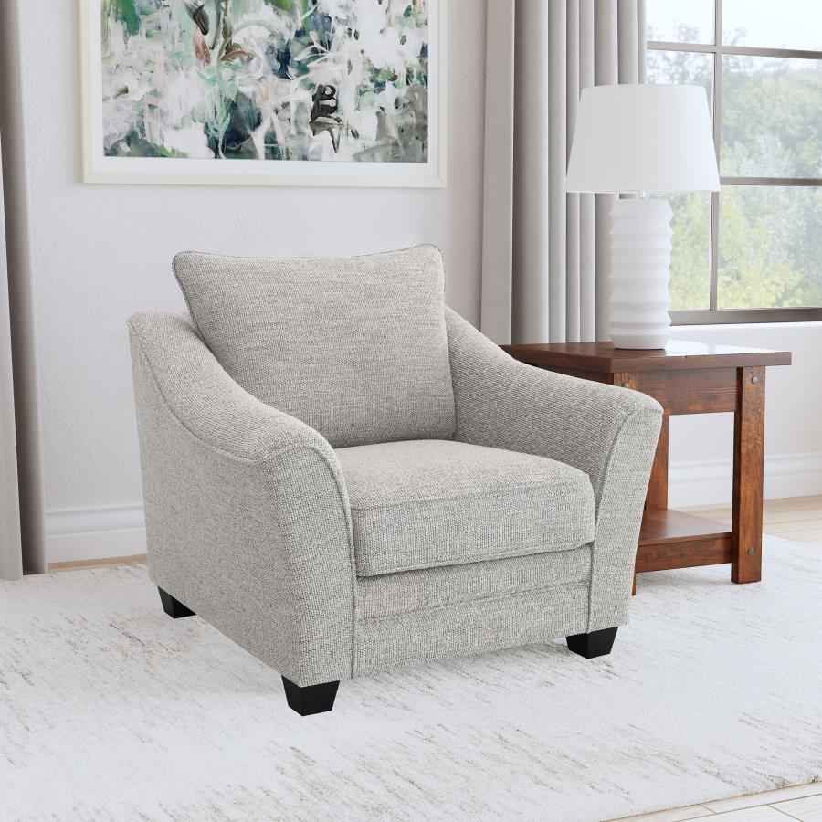 Tomkins Boucle Upholstered Chair Light Grey - Home & Sleep Outlet