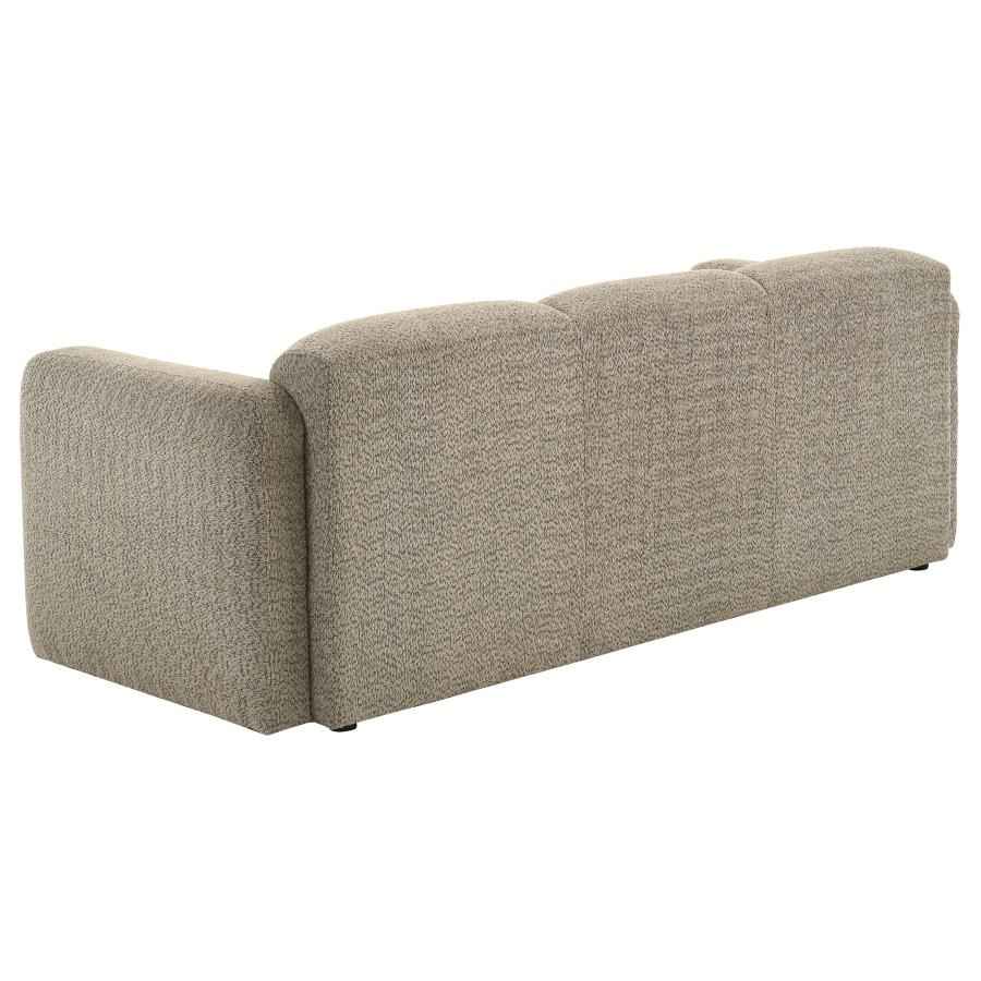 Dorset 2-piece Upholstered Round Track Arm Sofa Set Brown - Home & Sleep Outlet