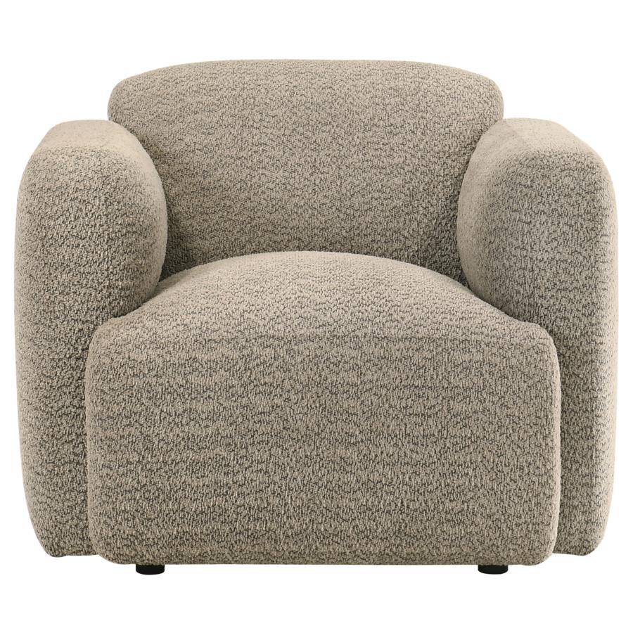 Dorset 3-piece Upholstered Round Track Arm Sofa Set Brown - Home & Sleep Outlet