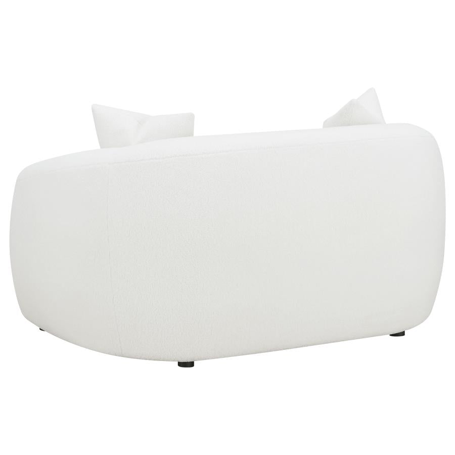 Isabella 3-piece Faux Sheepskin Upholstered Sofa Set Natural - Home & Sleep Outlet