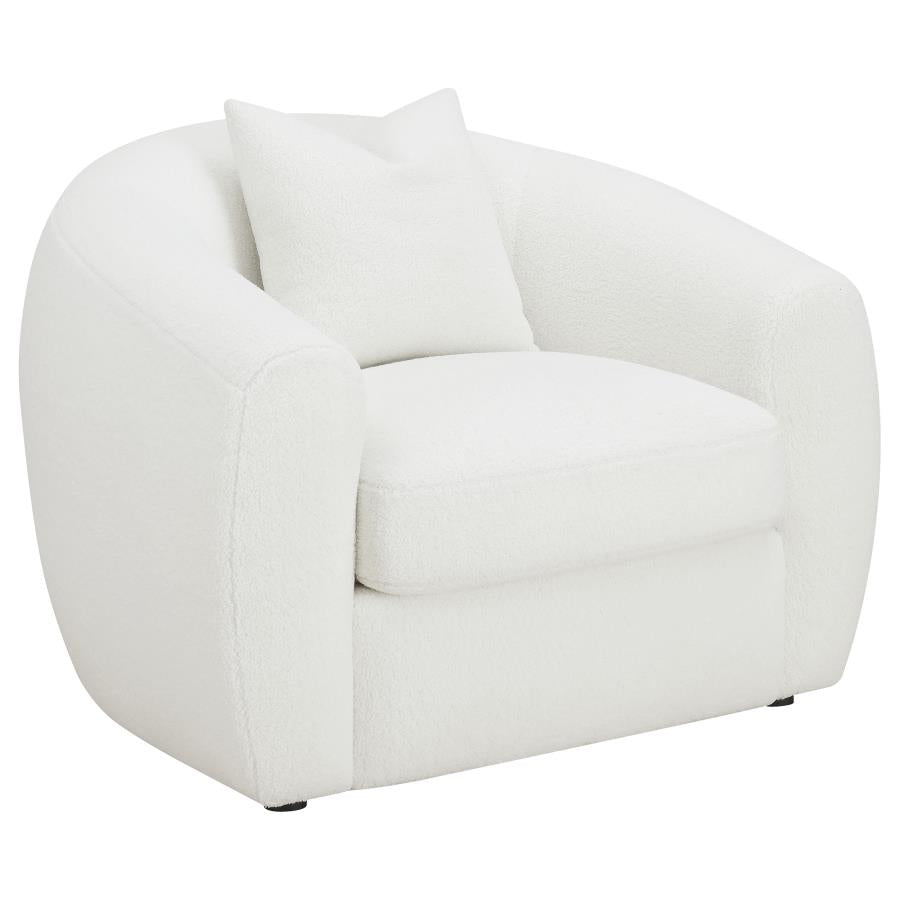 Isabella 3-piece Faux Sheepskin Upholstered Sofa Set Natural - Home & Sleep Outlet