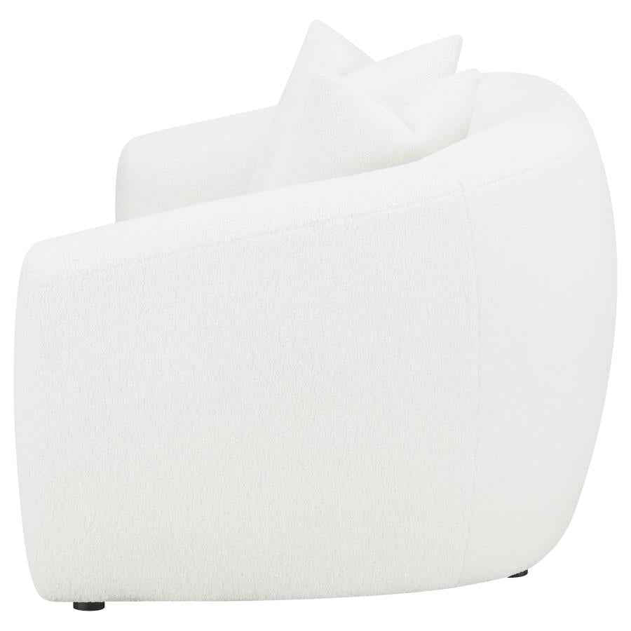 Isabella Faux Sheepskin Upholstered Loveseat Natural - Home & Sleep Outlet
