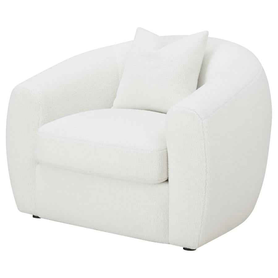 Isabella Faux Sheepskin Upholstered Accent Chair Natural - Home & Sleep Outlet
